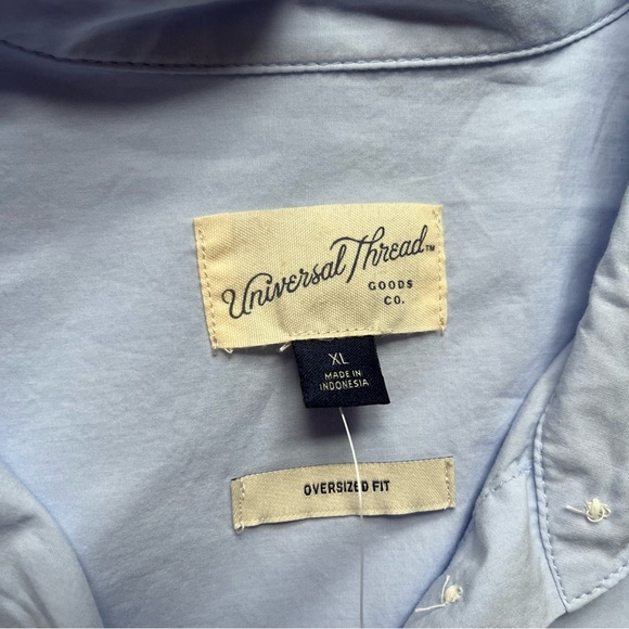 NWT Universal Thread Light Blue Button Down Cotton Shirt size XL - Picture 3 of 8